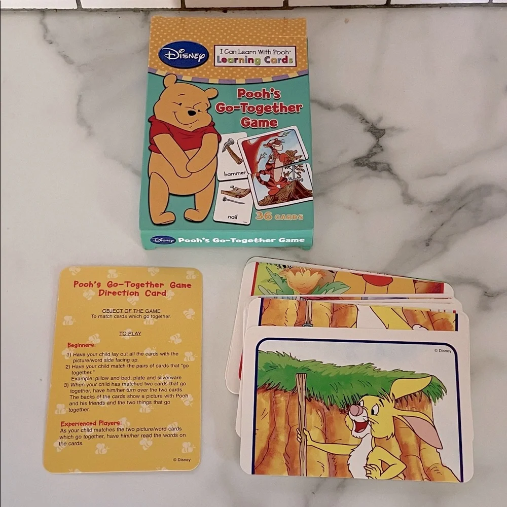 2008 Disney I Can Learn With Pooh Learning Cards - Pooh's Go-Together Game
